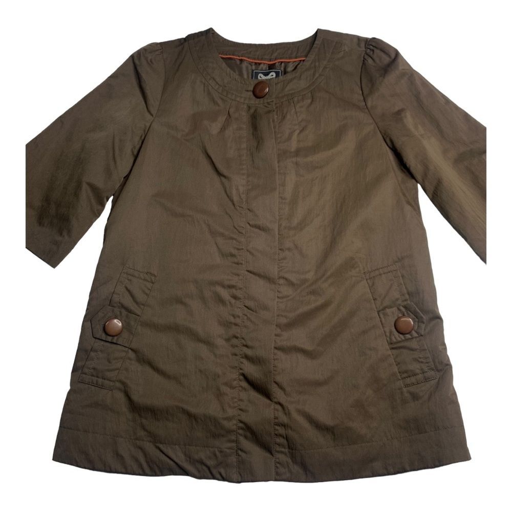 Forever 21 Collarless Jacket with Hidden Buttons